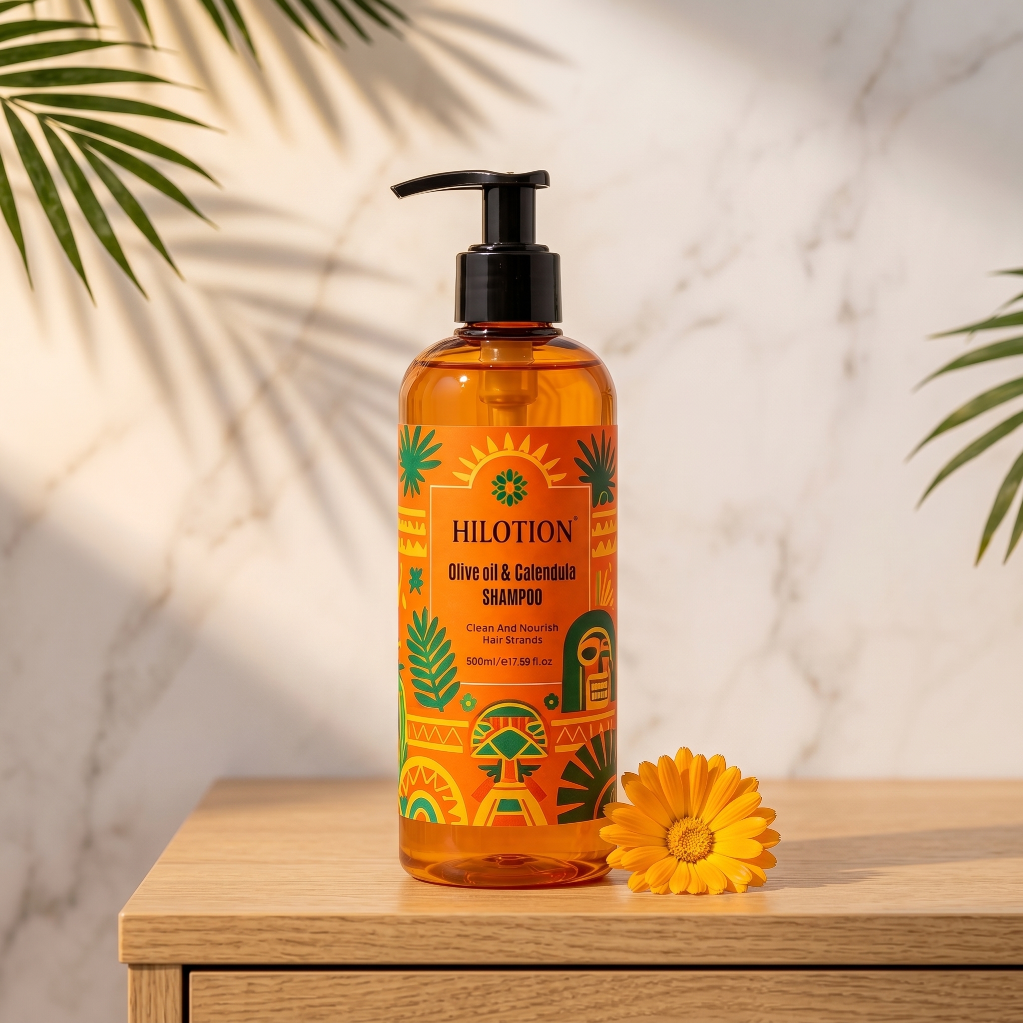Hilotion Olive Oil & Calendula Nourishing Botanical Hair Shampoo 500ml - 图片 6