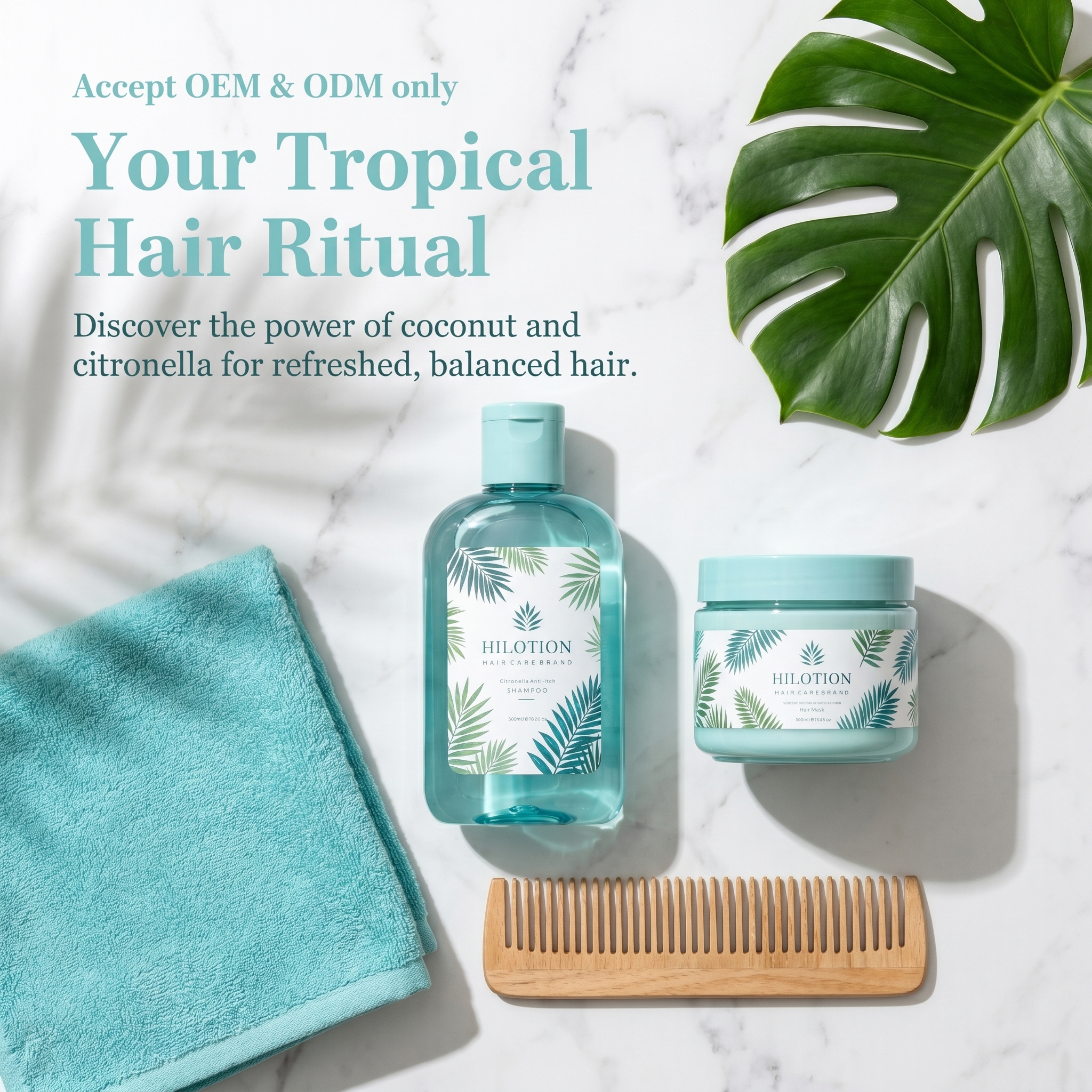 Wholesale Private Label Hilotion Citronella Soothing Scalp Hair Care Shampoo And Mask Kit - 图片 2