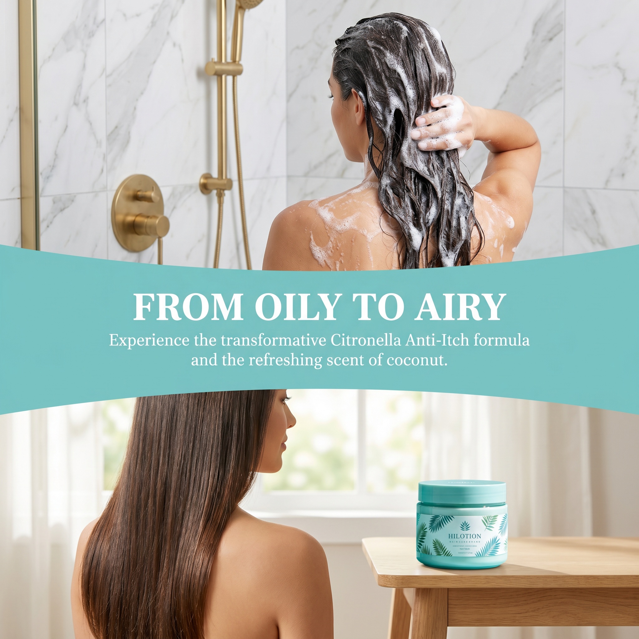 Wholesale Private Label Hilotion Citronella Soothing Scalp Hair Care Shampoo And Mask Kit - 图片 5
