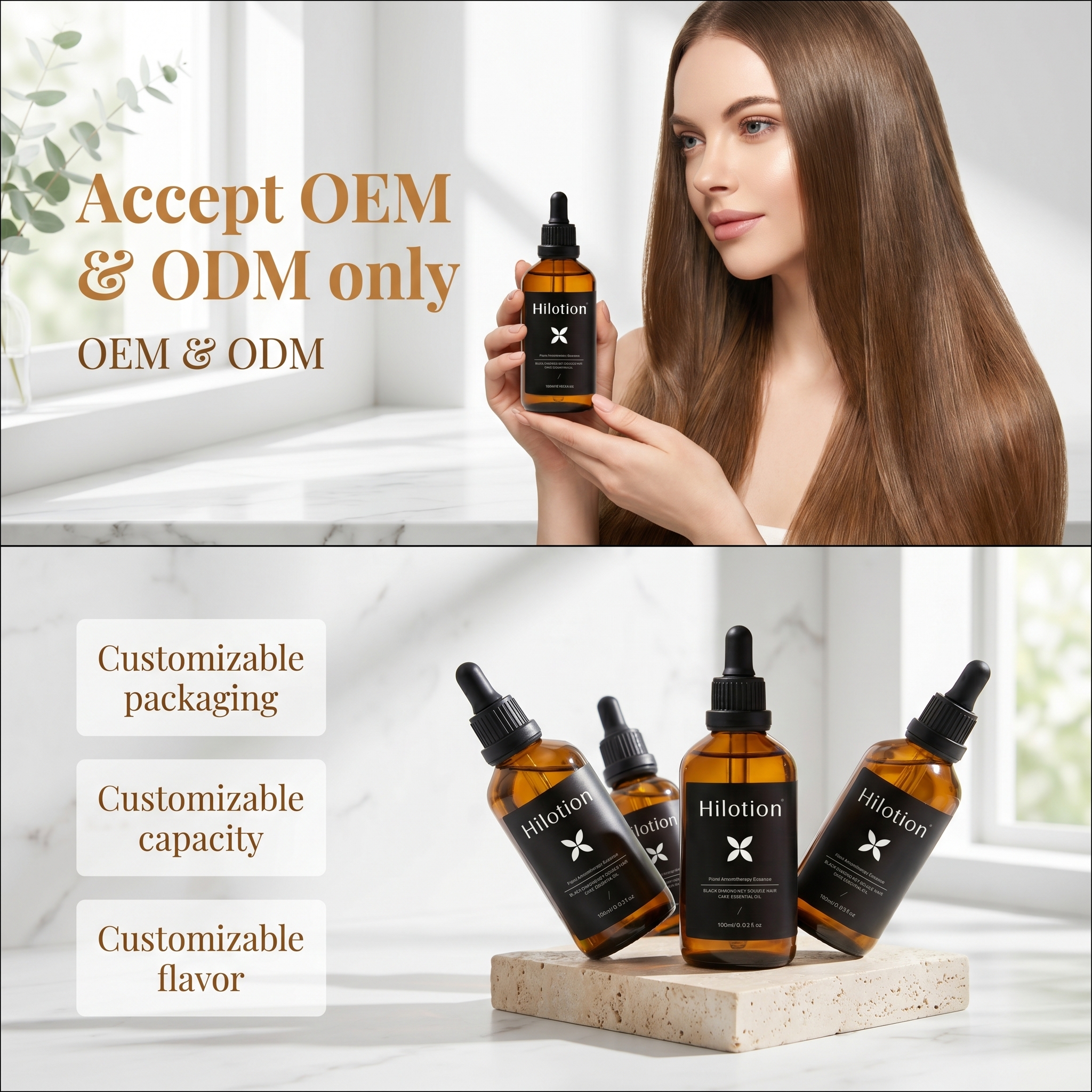 Hilotion Black Diamond Plant Aromatherapy Hair Oil - Nourishing Essence for Dry & Damaged Hair (100ml) - 图片 4