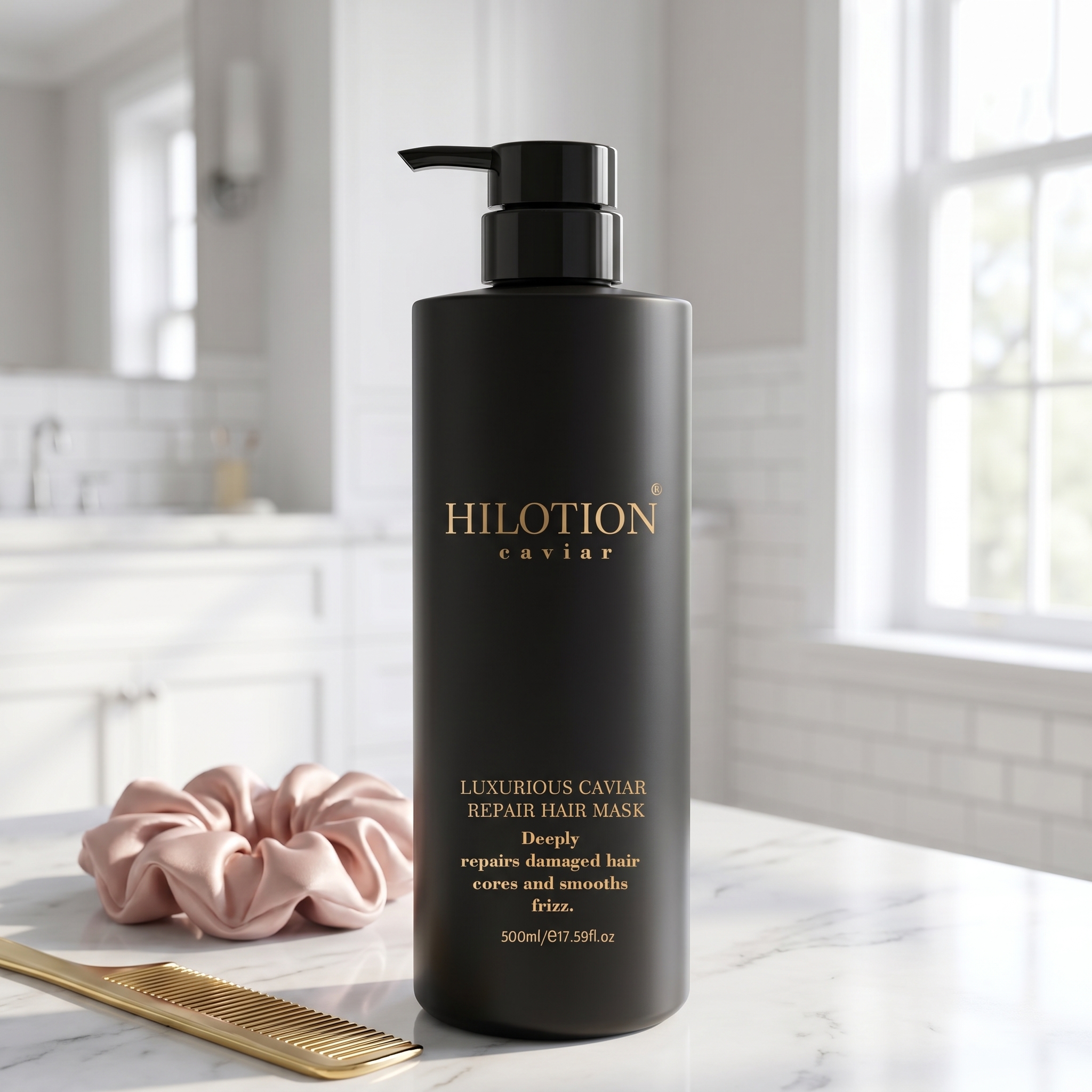 Hilotion Luxurious Caviar Deep Repair Anti-Frizz Smoothing Hair Mask 500ml
