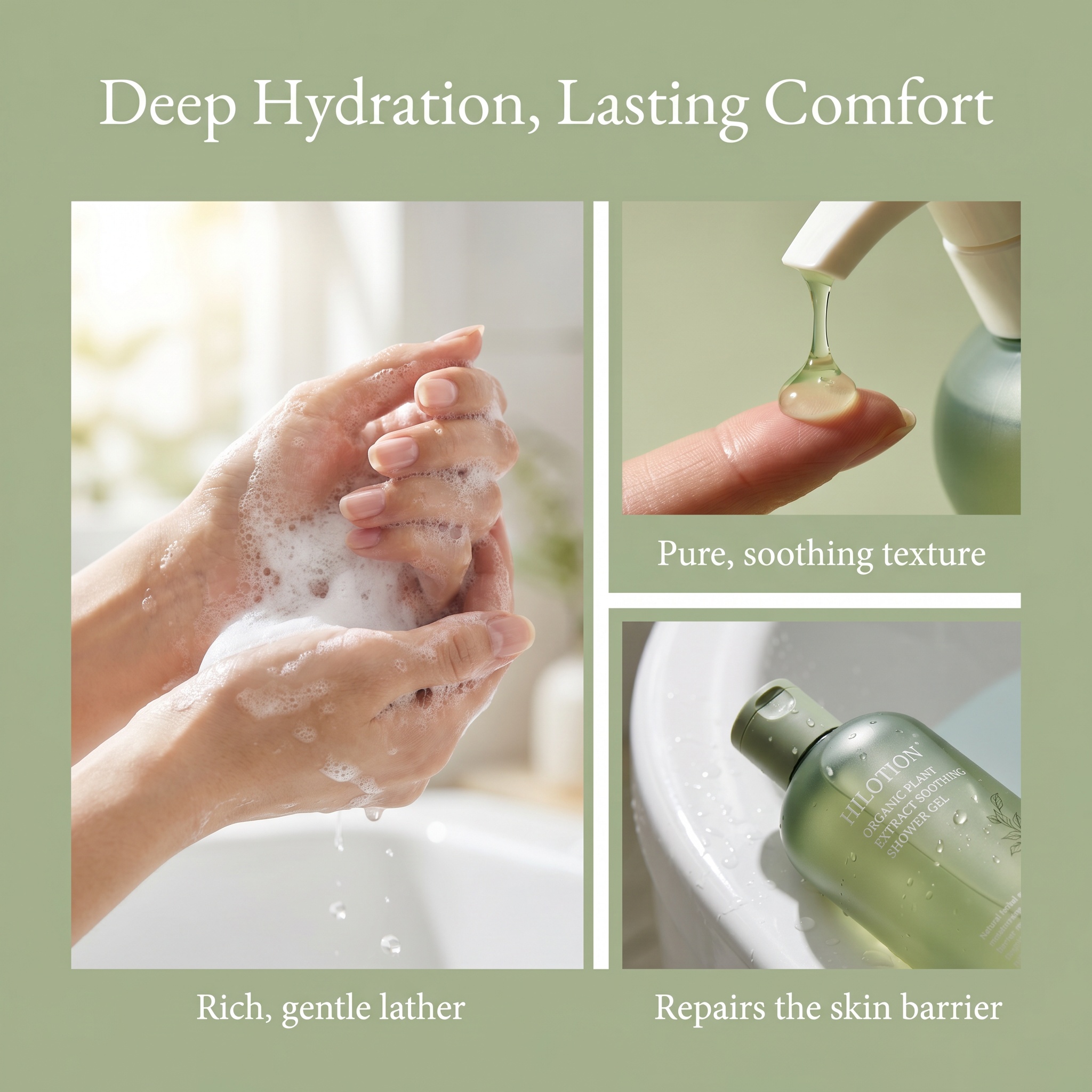 Natural Herbal Body Wash | Repairs Dry Skin & Soothes Sensitive Areas with Plant Extracts - 图片 8