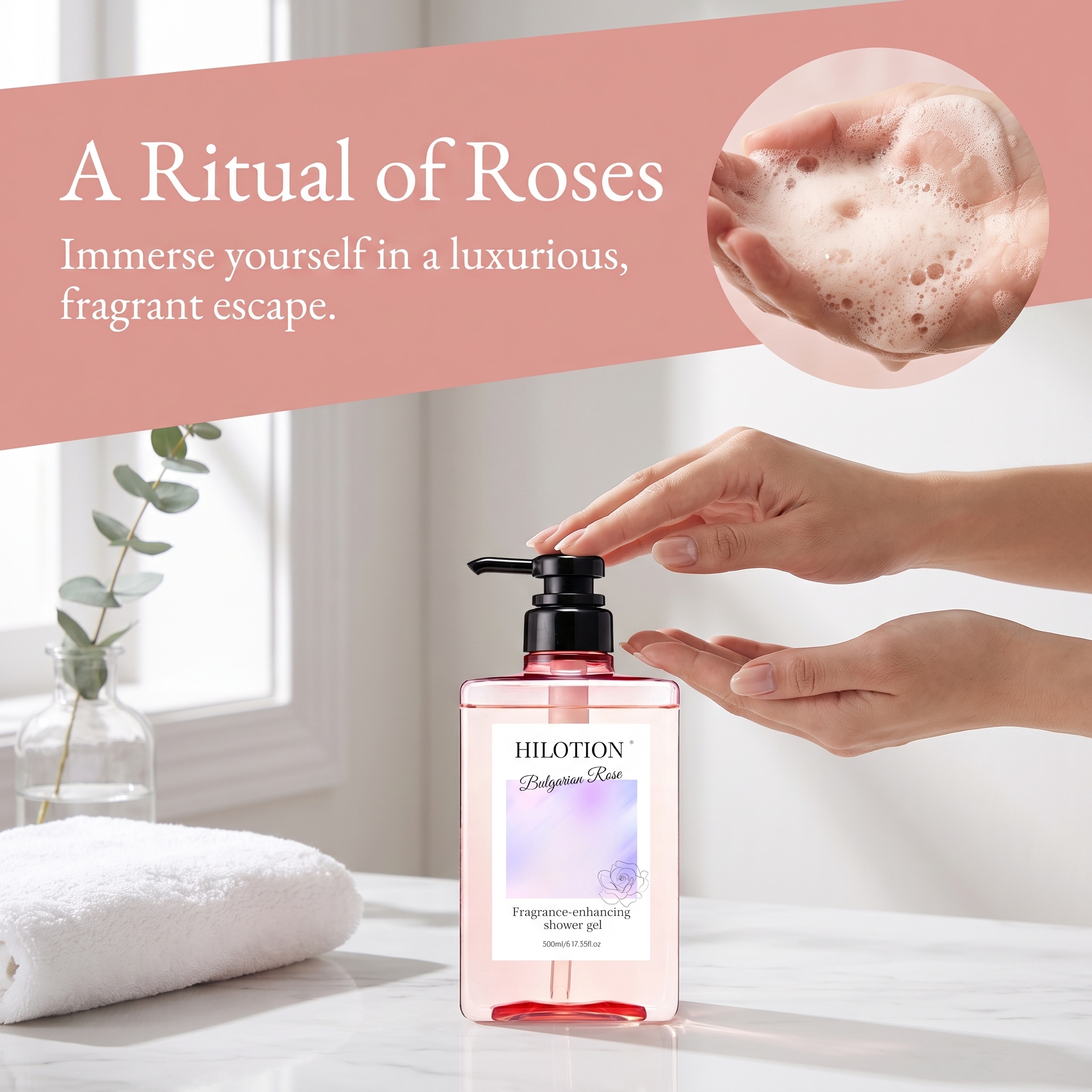Luxurious Rose Body Wash | Enhances Natural Fragrance & Leaves Skin Softly Scented All Day - 图片 6