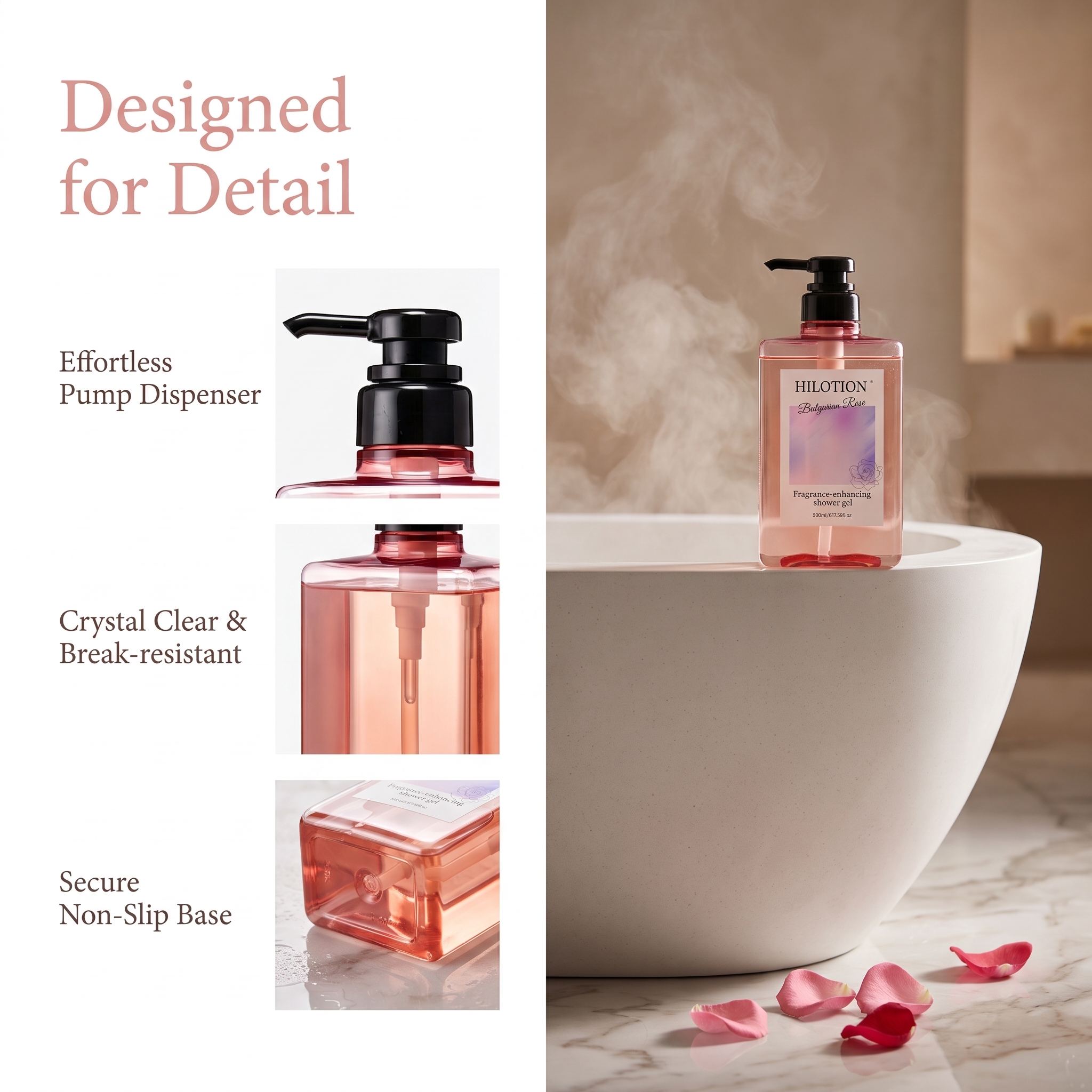 Luxurious Rose Body Wash | Enhances Natural Fragrance & Leaves Skin Softly Scented All Day - 图片 7