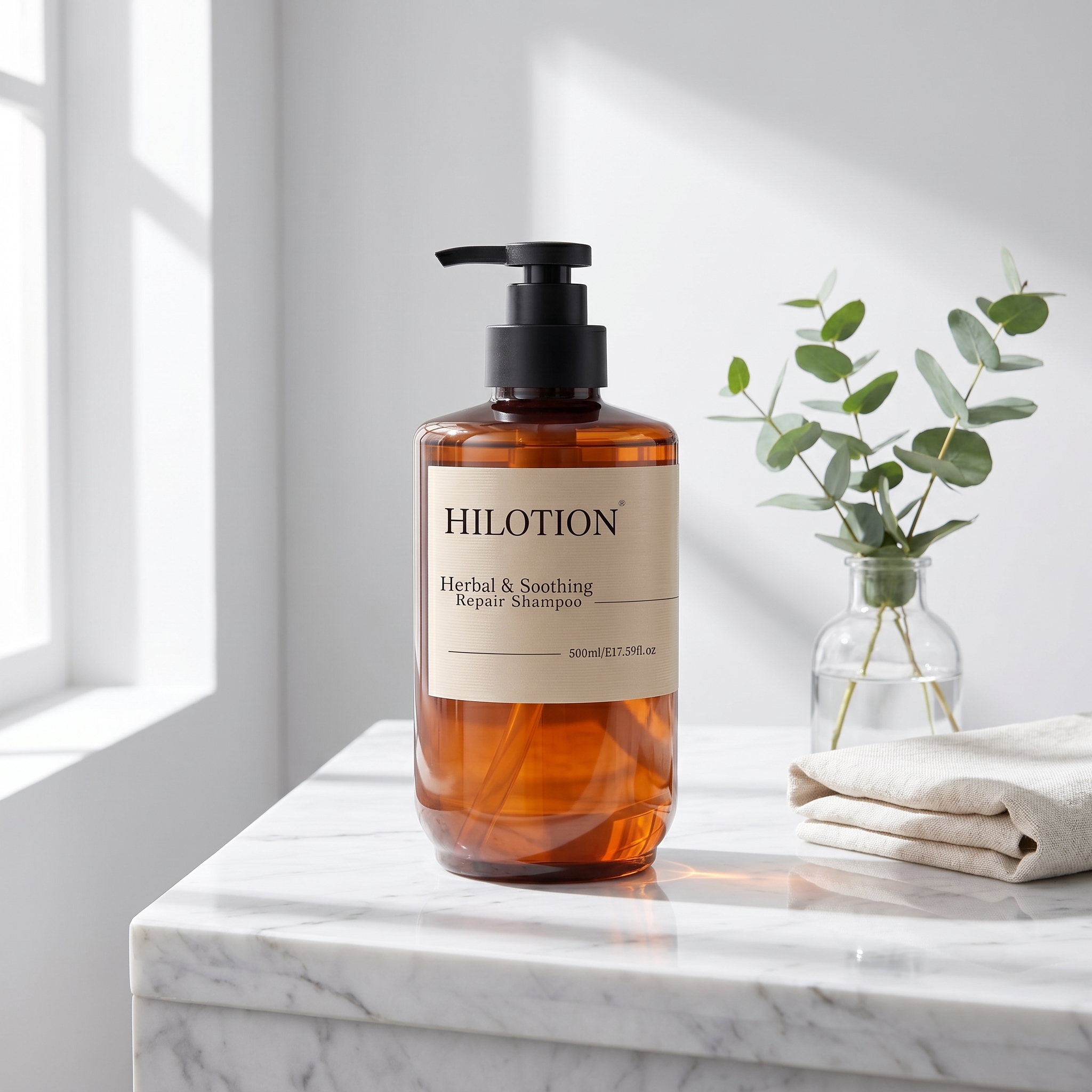 Hilotion Herbal & Soothing Repair Shampoo - Gentle Care for Damaged Hair (500ml) - 图片 5