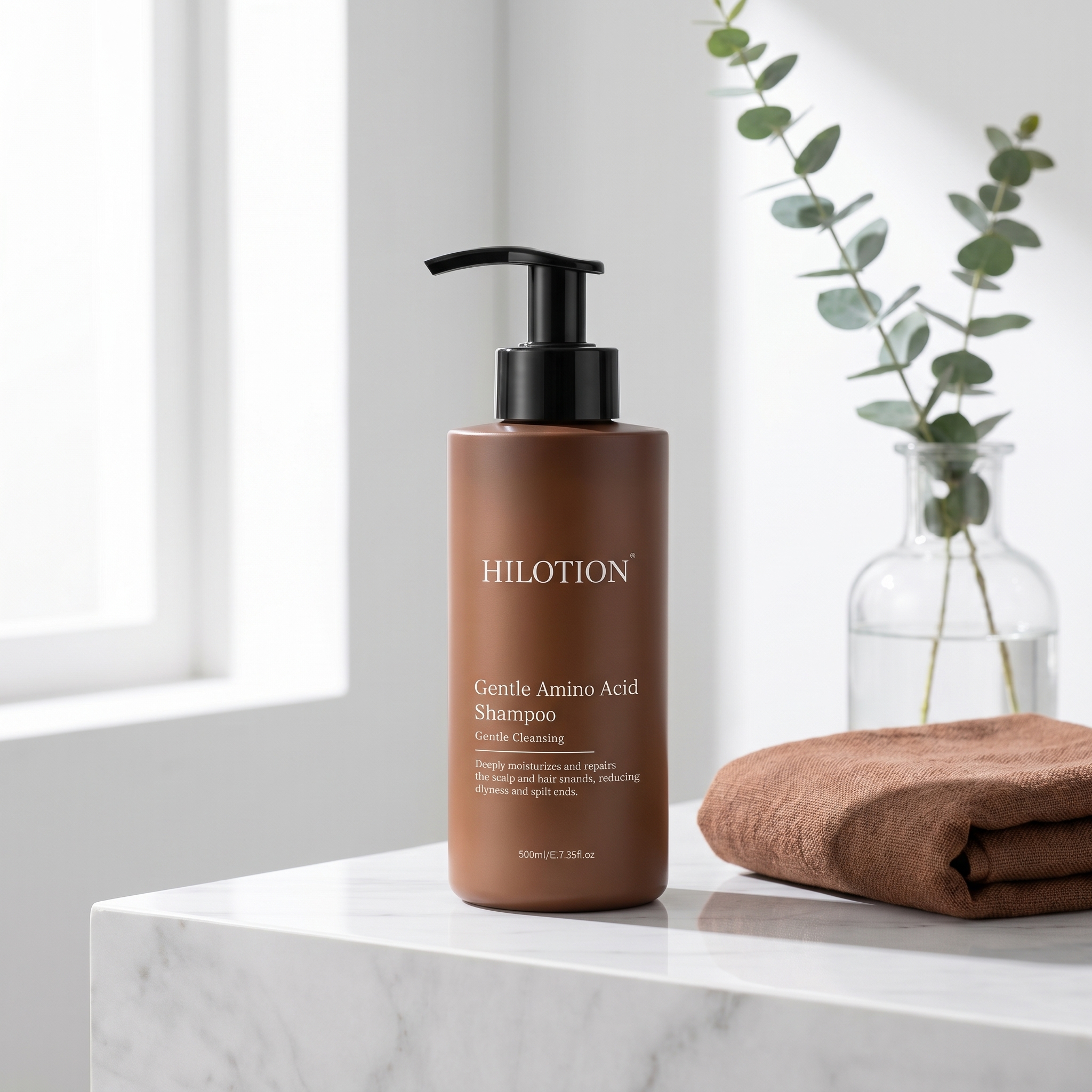 Hilotion Gentle Amino Acid Shampoo - Deeply Moisturizing & Repairing for Dry Hair (500ml) - 图片 4