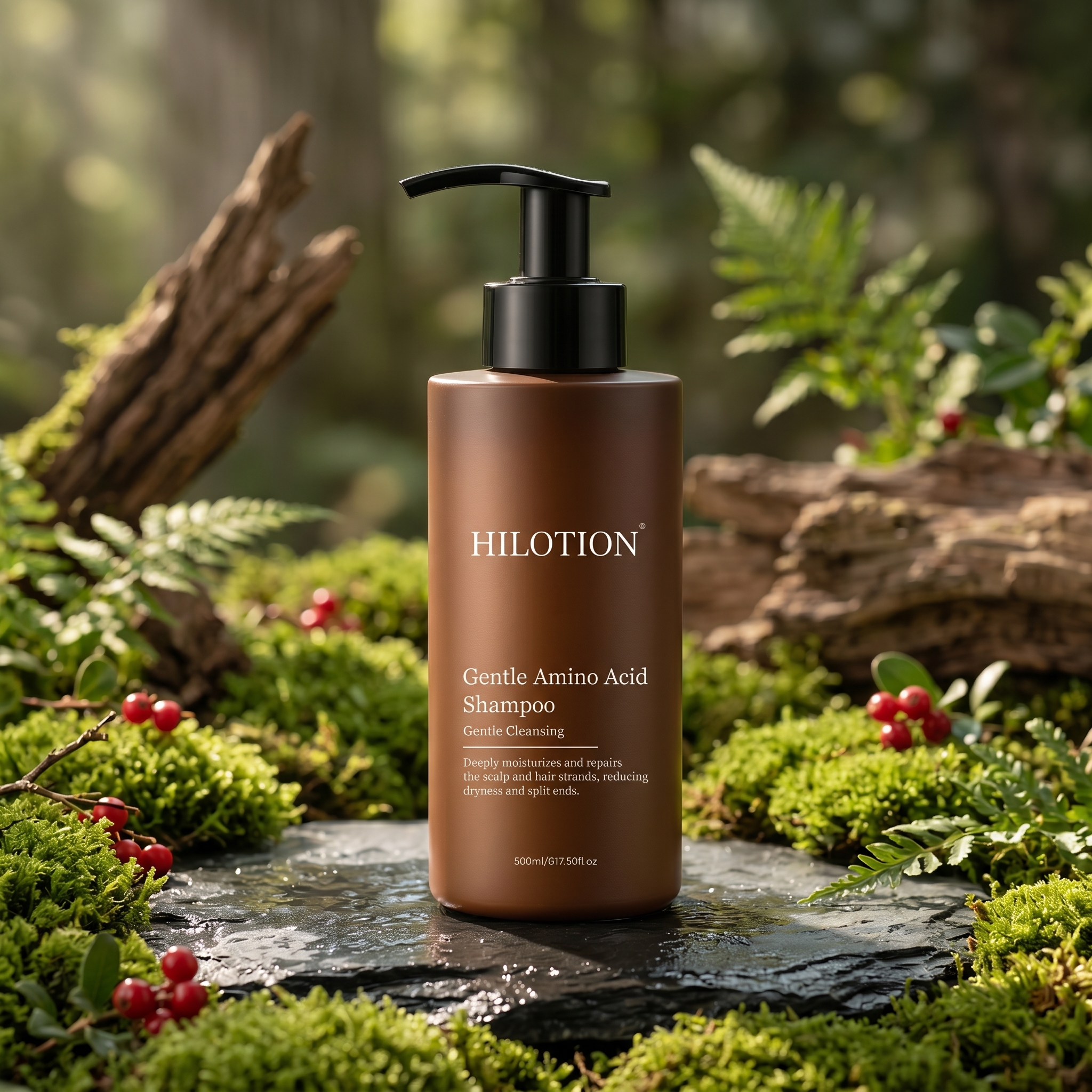 Hilotion Gentle Amino Acid Shampoo - Deeply Moisturizing & Repairing for Dry Hair (500ml) - 图片 5